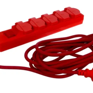 Przedłużacz gumowy z uziemieniem i wyłącznikiem bryzgoszczelny EXTREME IP44 / H07RN-F3G 3x1,5 mm / 5 gniazd / 5 m Darmowy zwrot