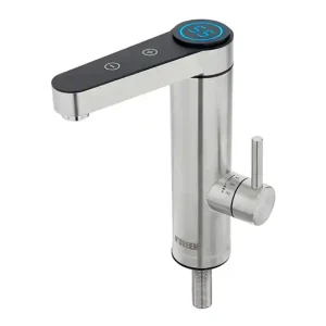 Oferta limitowana Przepływowy podgrzewacz wody / nierdzewny AISI 304 / IPX4 / wyświetlacz LED + dotykowy / 2-2,5l/min / do 55°C / montaż blatowy