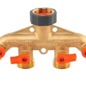Bezpieczna płatność Rozdzielacz 4-drożny z zaworami na kran 3/4" mosiężny BRASS SOFT