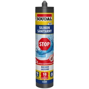 Kup teraz Silikon sanitarny STOP pleśni / SOUDAL / 280 ml / biały