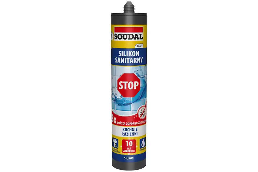 Kup teraz Silikon sanitarny STOP pleśni / SOUDAL / 280 ml / biały