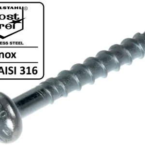 Oferta Śruba do betonu nierdzewna / AISI 316 - A4 / EJOT / JC6-FR / łeb soczewkowy T30 / 6x60 mm