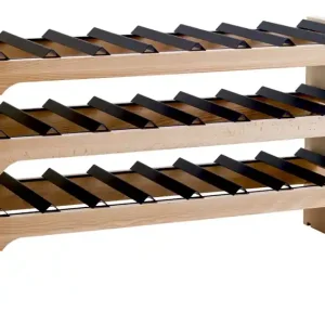 Stojak na wino bukowy NOVEM metalowe przegrody / 24 butelki / 3x8 Okazja