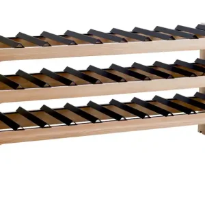 Stojak na wino bukowy NOVEM metalowe przegrody / 30 butelek / 3x10 Hit sprzedaży