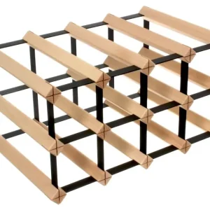 Stojak na wino modułowy / bukowy z czarnymi poprzeczkami / 2x4 / 10 lub 12 butelek Ostatnie sztuki