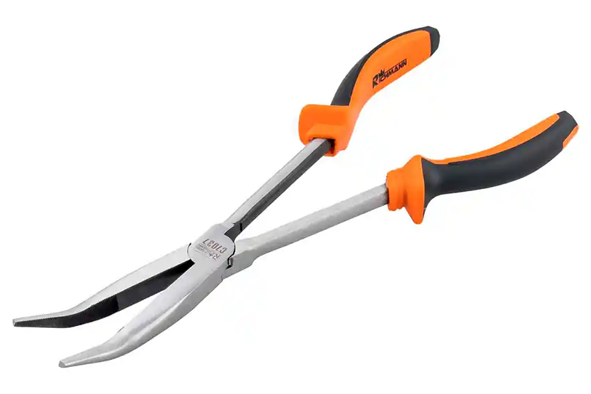 Nowość Szczypce długie wygięte 45° / Cr-V / RICHMANN / 280 mm