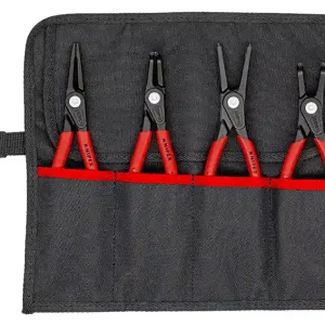 Oferta Szczypce do pierścieni SEGERA wewnętrzne i zewnętrzne / KNIPEX / fosforowane / wzmocnione / zestaw 4 elementów / płachta