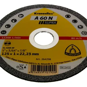 Nowość Tarcza do cięcia metalu Kroneflex / A 60 N Supra / 125x1.0 mm / do aluminium