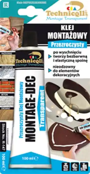 Klej montażowy bezbarwny 100ml Dodaj do koszyka