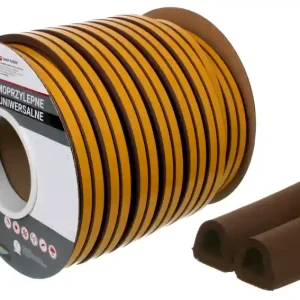 Kup online Uszczelka gumowa EPDM samoprzylepna / typ D / 9x7,5 mm / brąz / rolka 100 m