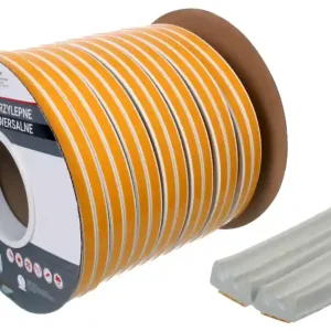 Uszczelka gumowa EPDM samoprzylepna / typ E / 9x4 mm / biała / rolka 150 m Super okazja
