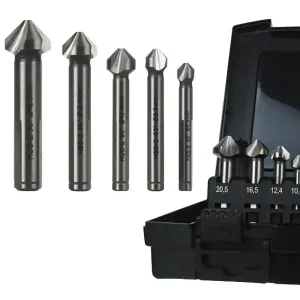 Oferta czasowa Wiertło do metalu pogłębiacz stożkowy HSS-E / kobaltowe / EXACT / 90° / DIN 335-C / zestaw 6 elementów / 6.3 - 20.5 mm