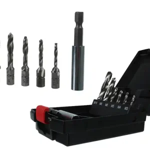 Okazja Wiertło-gwintownik COMBI / EXACT / 3w1 / HSS / uchwyt 1/4" / zestaw 7 elementów / M3 - M10 + uchwyt