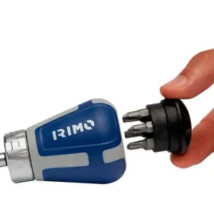 Wkrętak grzechotkowy z uchytem 1/4" / 6 bitów SL, PH, PZ, TORX / 110 mm / IRIMO Rabat
