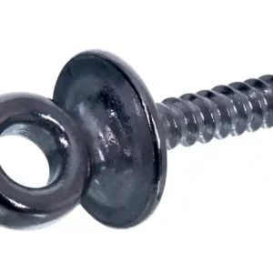 Premium Wkręt oczkowy nierdzewny z podkładką / gwint do drewna / A4 -AISI 316 / górne mocowanie liny / 8 mm