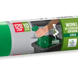 Najlepsza cena Worki na śmieci do segregacji zielone 120 L / 10 szt / 30 µm