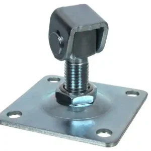 Zawias regulowany M20 / do przykręcenia 100x100x4 mm / ucho czarne Bezpieczne zakupy
