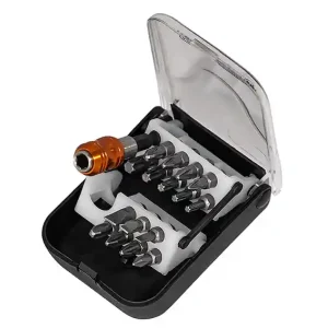 Bit - końcówka zestaw 17 elementów / RICHMANN / mocowanie 1/4" / długość 25 mm / Stal Cr-V + uchwyt automatyczny magnetyczny 60 mm Dodaj do koszyka