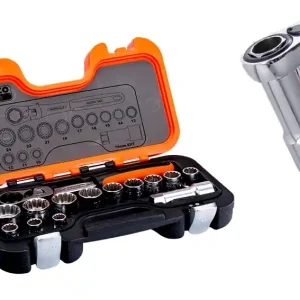 Zestaw nasadek z grzechotką przegubową BAHCO / 14 elementów / 10-24 mm Najlepsza cena