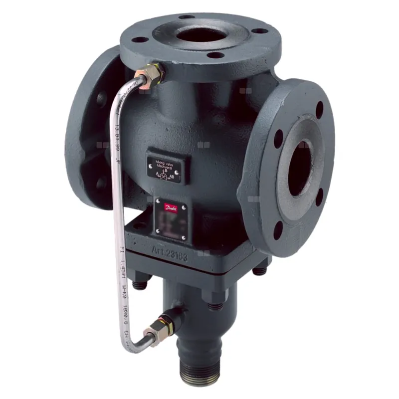 Bestseller Zawór regulacyjny 3-drożny DANFOSS żeliwo kołnierz DN 125, 125 mm, max. 200‘C, max. 10bar, ze sterowaniem elektrycznym