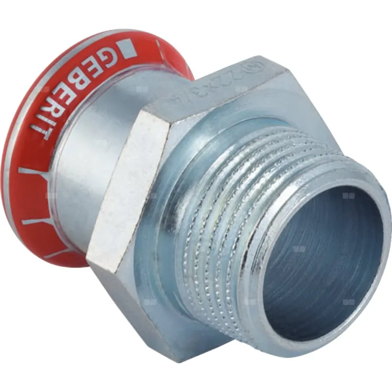 Bezpieczna płatność Złącze GEBERIT Mapress C-Stahl przejściowe, stal (ocynk galwaniczny/elektrolityczny) (ocynk), 1‘‘ x 28 mm (GZ x mufa zaprasowywana) z uszczelką