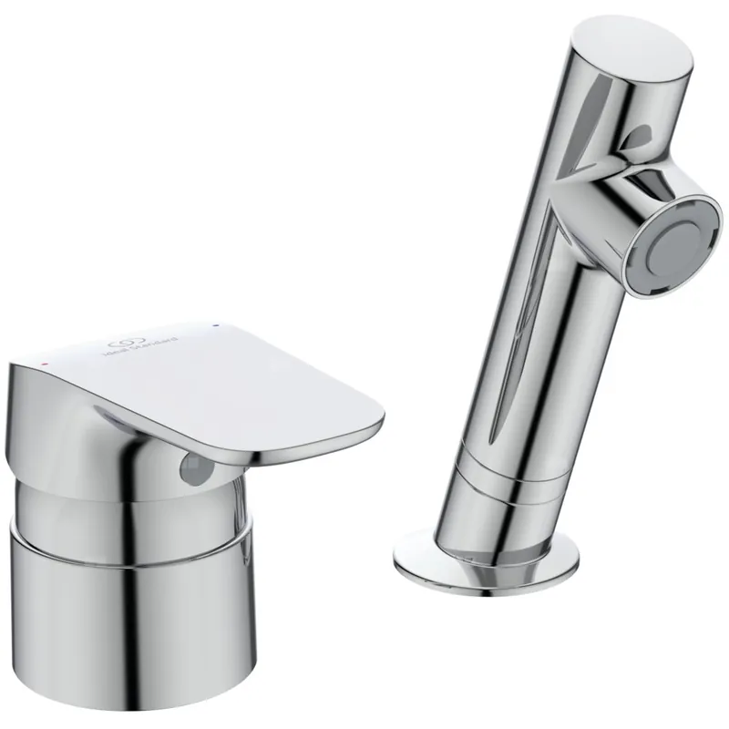Bateria umywalkowa 106x106x144 mm, wylewka 71 mm 9 l/min (3 bary), bez korka spustowego - CERAFLEX Hit cenowy