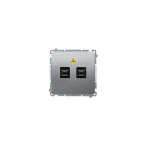 Szybka wysyłka SIMON BASIC Gniazdo światłowodowe / optyczne podwójne SC/APC stal inox