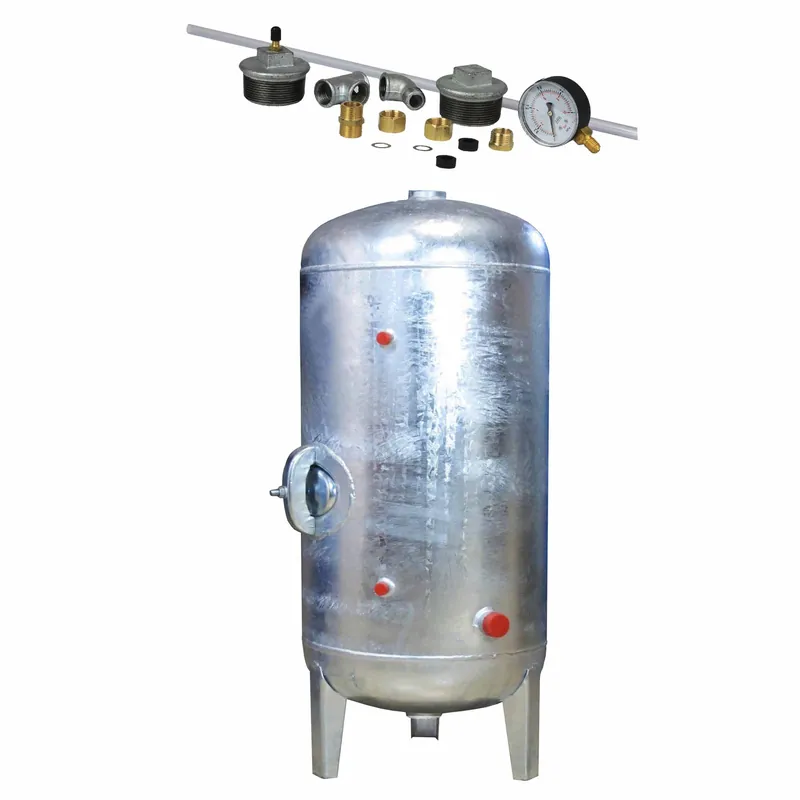 Darmowy zwrot Zbiornik ocynkowany 1000L 8BAR pionowy + osprzęt Hydro-Vacuum