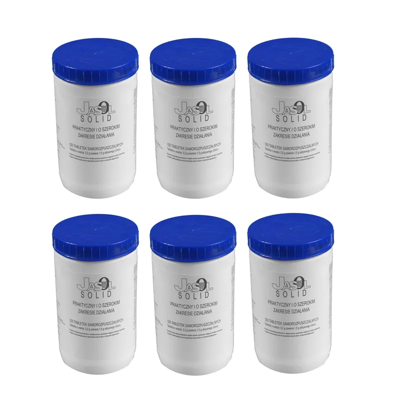 Popularny Preparat dezynfekcyjny JASOL SOLID 1kg - 320 tab. - ZESTAW 6 OPAKOWAŃ