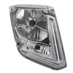Bezpieczna płatność Reflektor P (H4/PY21W, elektryczny, bez silnika, pozycyjne LED, ze światłem do jazdy dziennej, kolor wkładu biały, kolor kierunkowskazu przezroczysty) pasuje do VOLVO FL III, FMX II 01.10-
