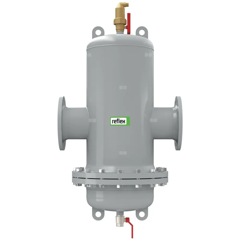 Separator mikropęcherzy REFLEX TW 300 R, 10 bar / 110‘C, DN300/PN16, z kołnierzem rewizyjnym, kolor szary Hit sprzedaży