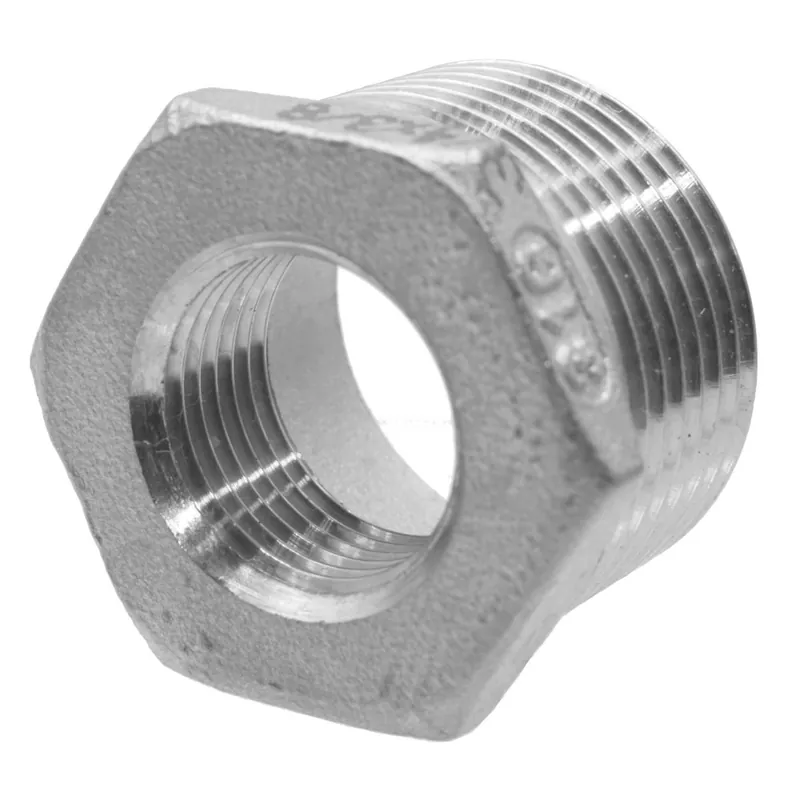 1 1/2" x 1/2" Redukcja gwintowana GZ/GW BSP kwasoodporna AISI 316 / 1.4401 Bestseller