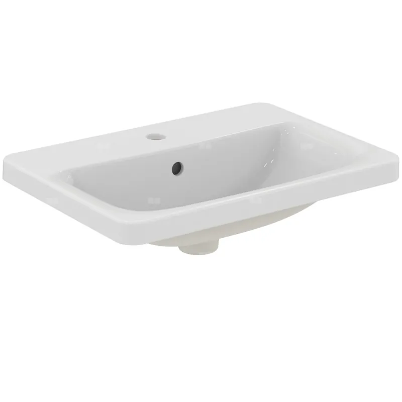 Umywalka nablatowa 580x420x175 mm, 1 otwór na baterię, z przelewem - CONNECT Szybka wysyłka