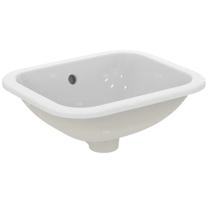 Umywalka nablatowa 420x350x175 mm, bez otworu na baterię, z przelewem - CONNECT Ograniczona ilość