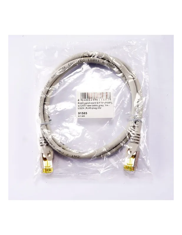 Kabel krosowy, S/FTP PiMF CAT 7 LSZH 1m (91585) Premium